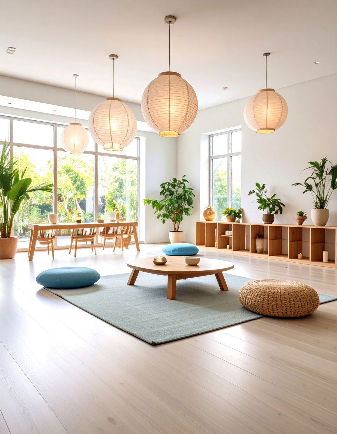 Zen Minimalist Therapist Room with Natural Wood - 25 Therapist Room Ideas