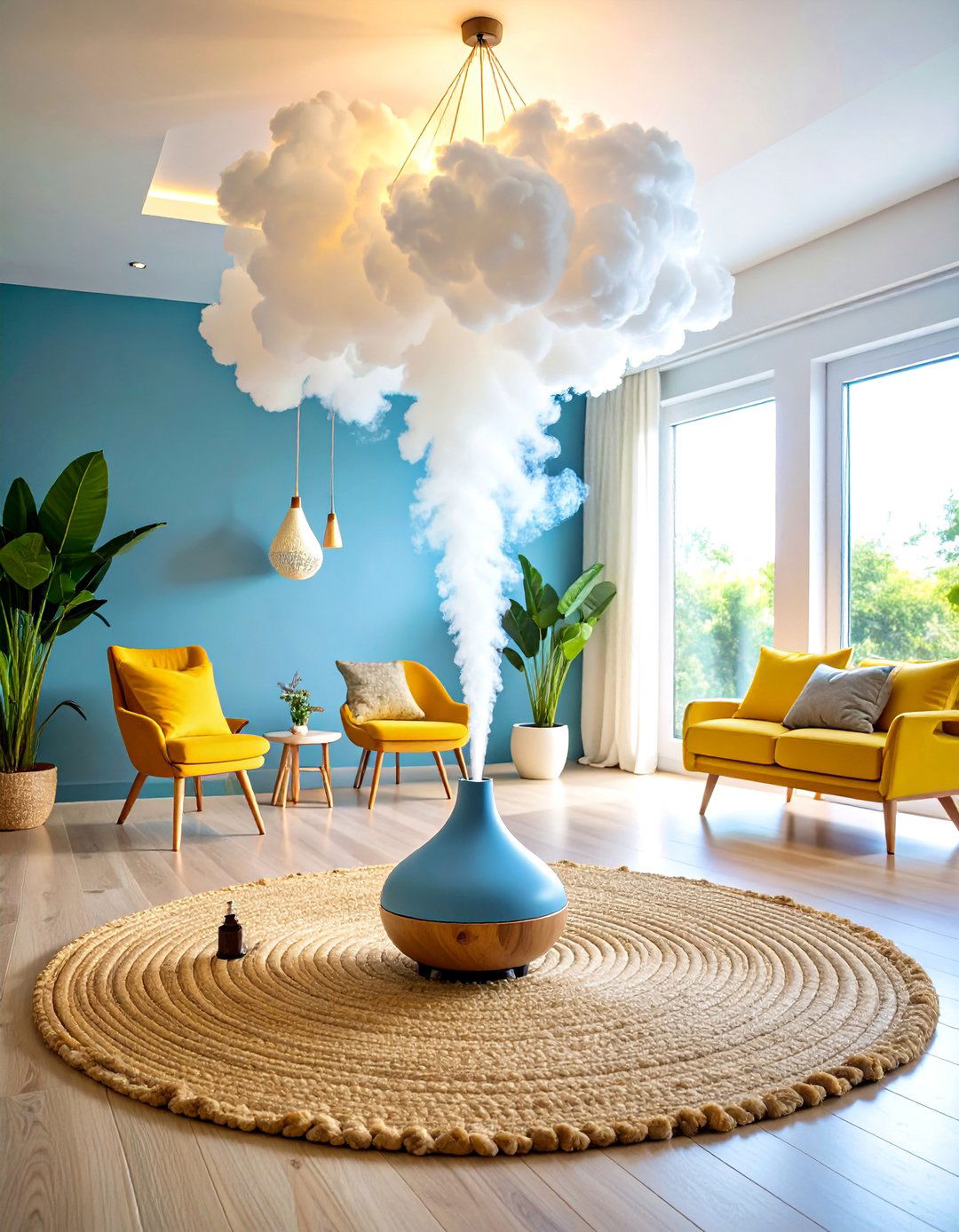 Zen Room Aromatherapy Cloud with Diffusers - 25 Zen Room Ideas