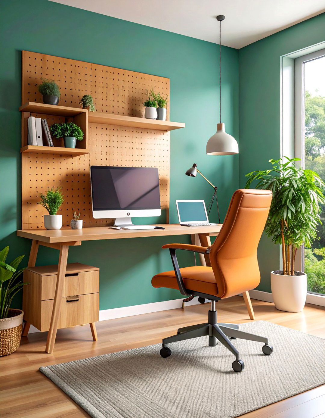 Zen Room Home Office with Clutter Free Lines - 25 Zen Room Ideas