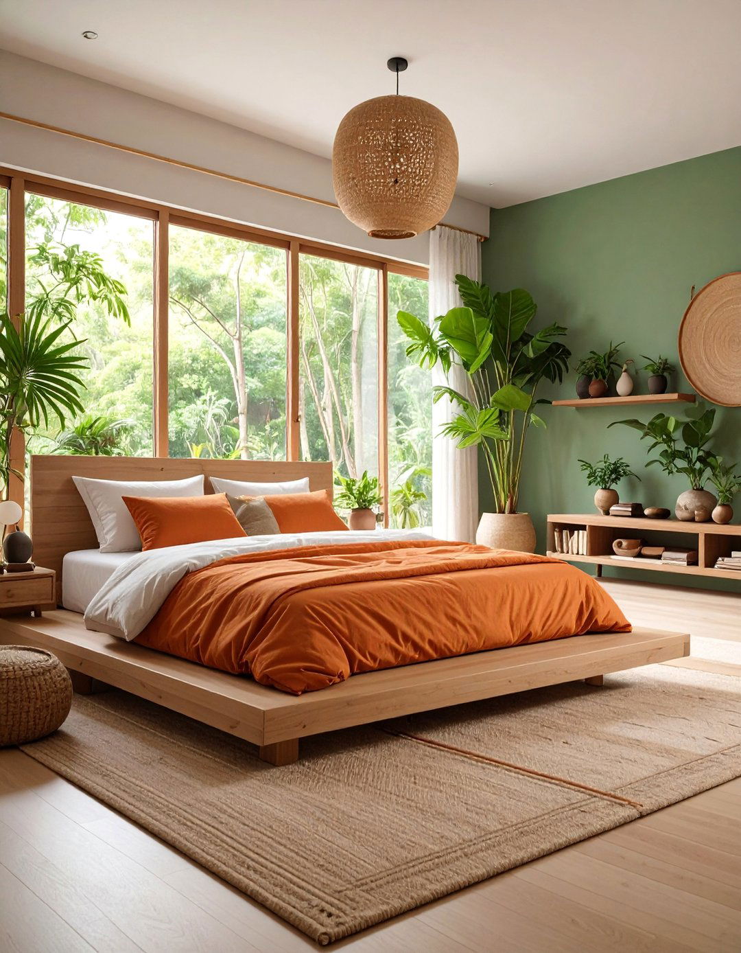 Zen Rust Bedroom with Natural Materials - 25 Rust Bedroom Ideas