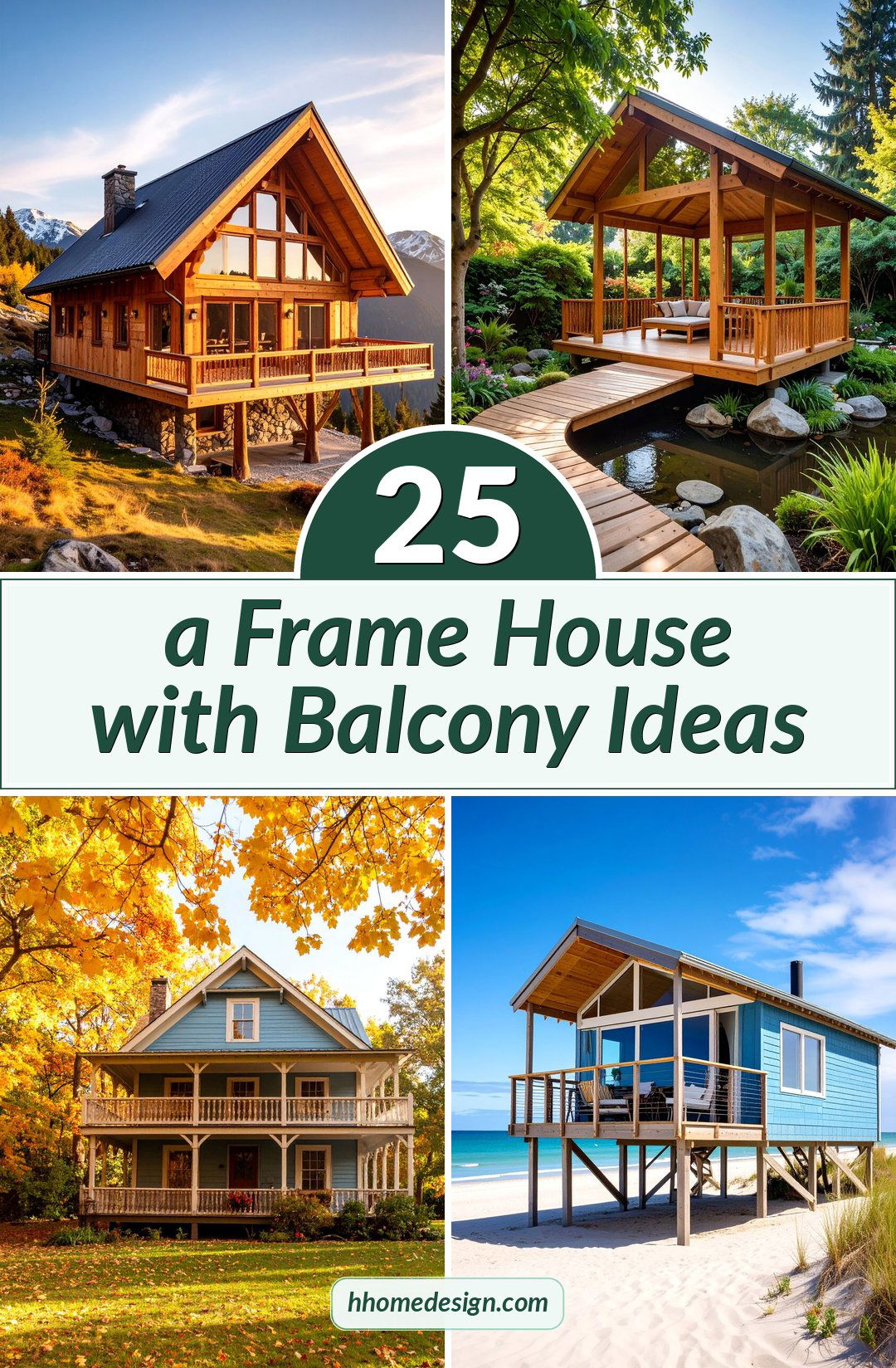 25 a Frame House with Balcony Ideas