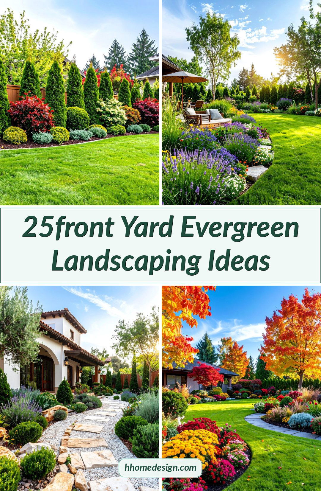 25front Yard Evergreen Landscaping Ideas