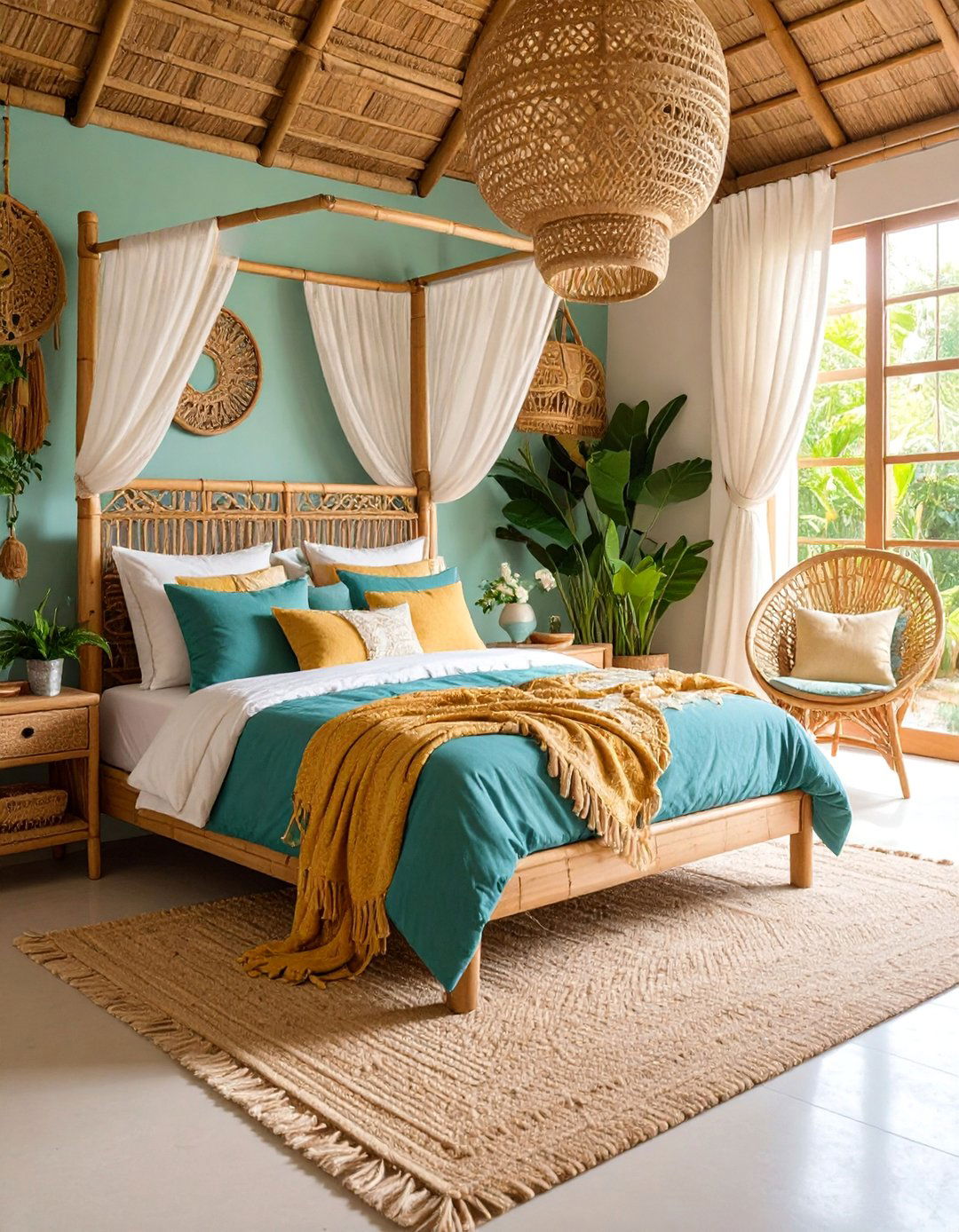 s Inspired Design Bamboo and Rattan Bedroom Oasis - 25 1970s-inspired Design Ideas