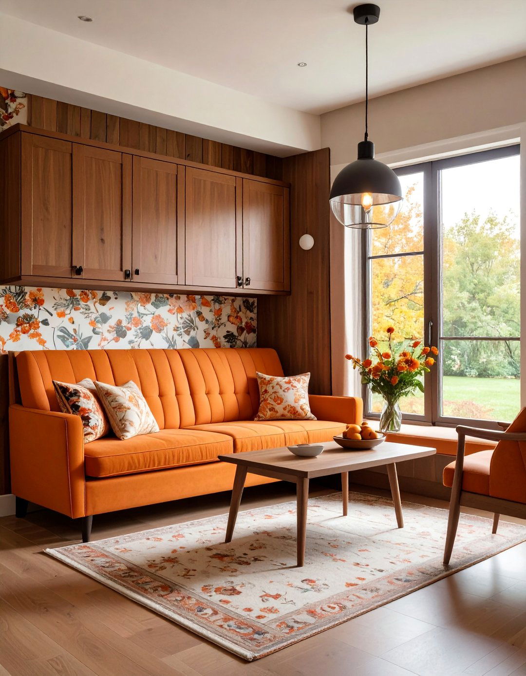 s Inspired Design Orange and Brown Breakfast Nook - 25 1970s-inspired Design Ideas