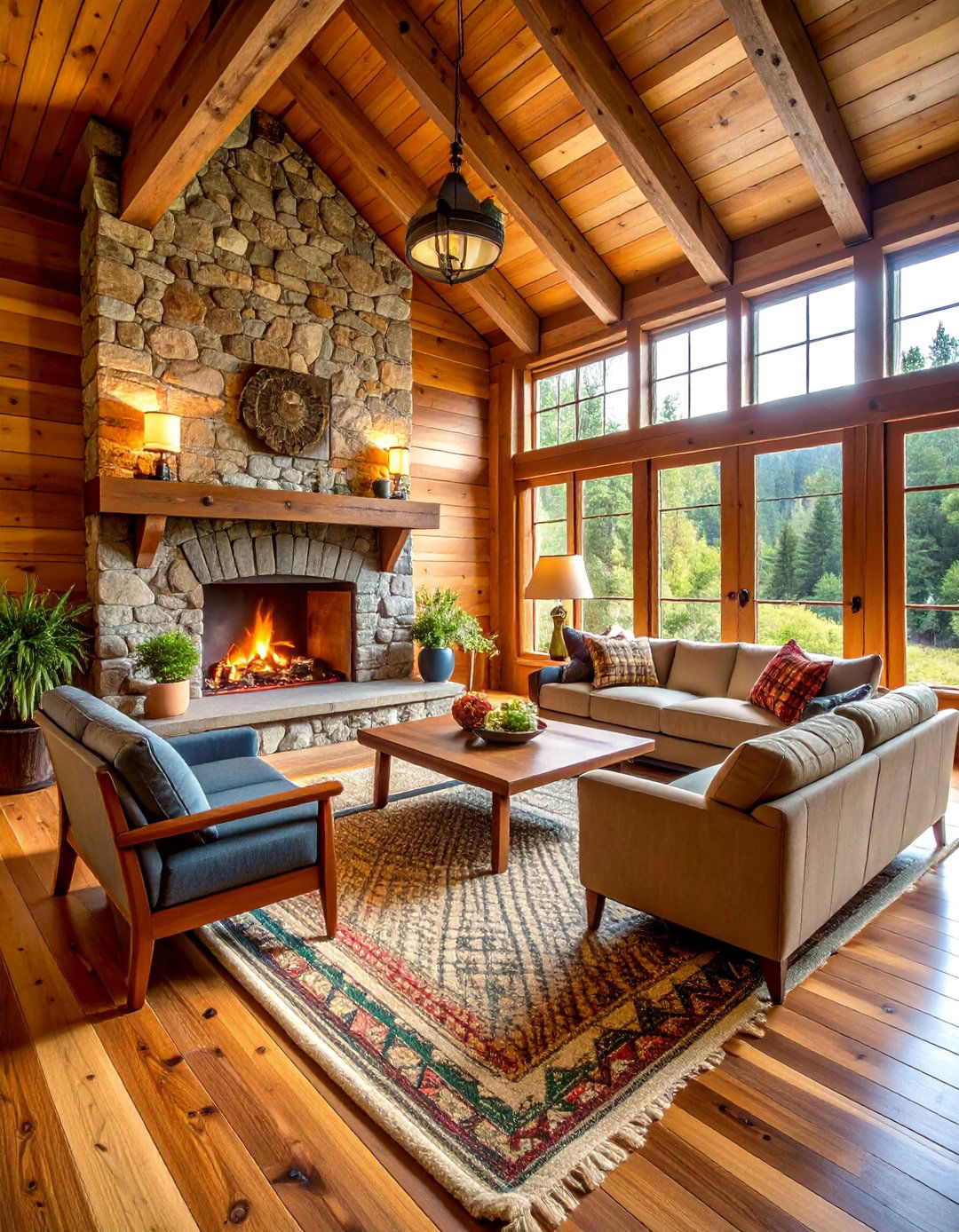 s Inspired Design Rustic Cabin Living Space - 25 1970s-inspired Design Ideas