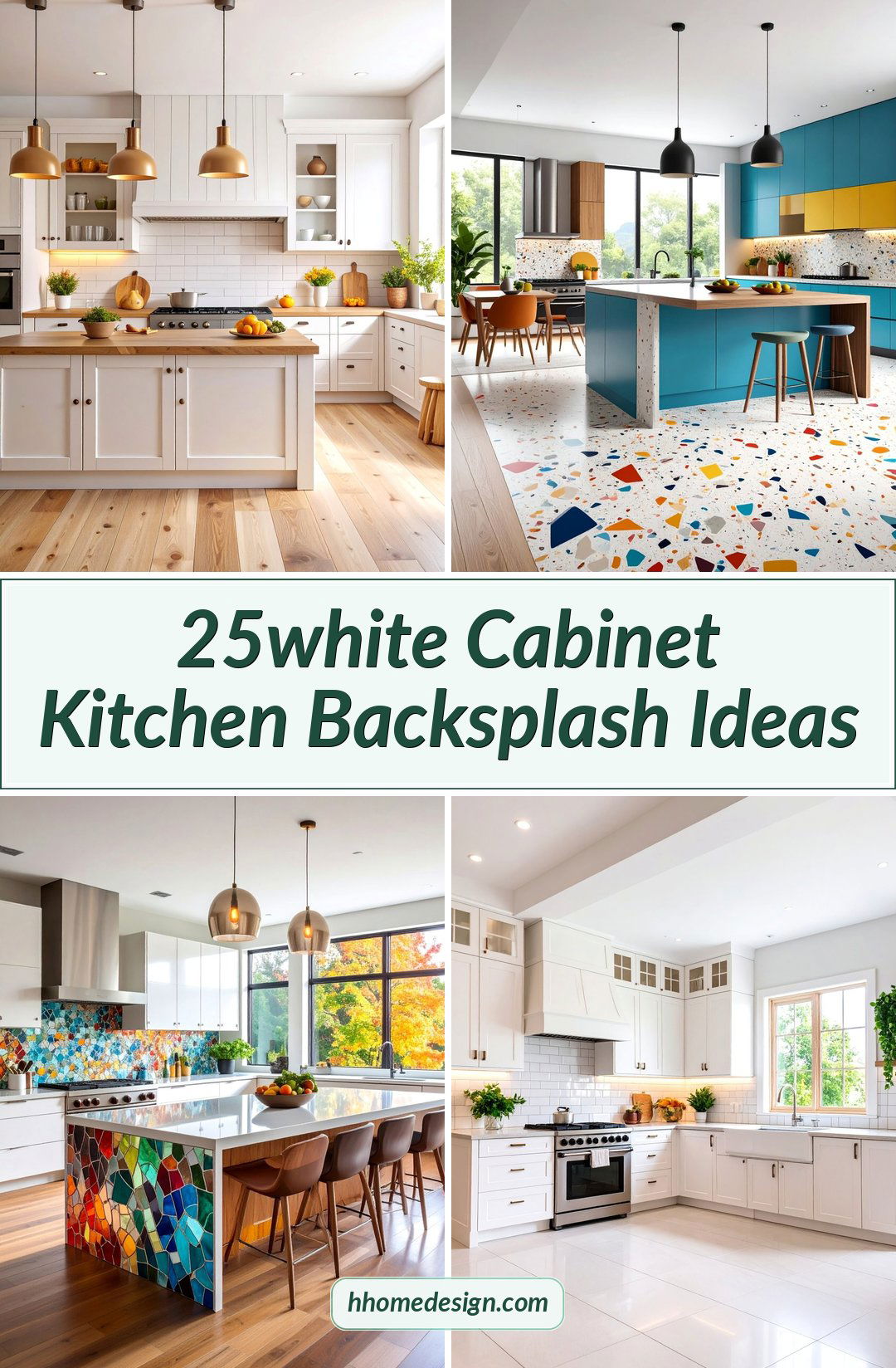 25white Cabinet Kitchen Backsplash Ideas